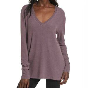BP Long Sleeve Cozy Brushed Purple V-Neck Top - XS  NWOT